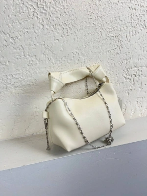 Krem Renk Mini Zincirli Çanta CB6713