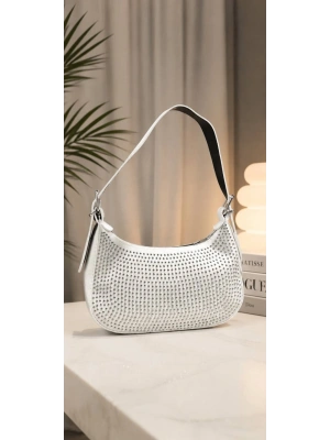 Krem Renk Taşlı Çanta CB01541