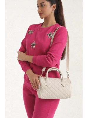 Krem Silindir Çapraz Çanta CB2742