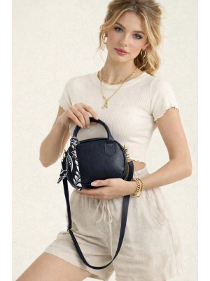 Lacivert Mini Fularlı Çanta CB9134