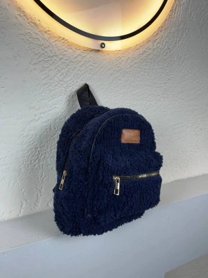 Lacivert Peluş Sırt Çanta CB8527