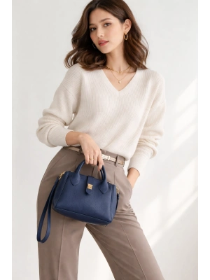 Lacivert Renk LAKOS Deri Çapraz Çanta CB72382