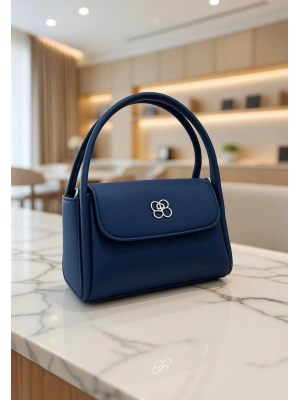 Lacivert Renk Lakos Deri Yeni Çanta CB00999