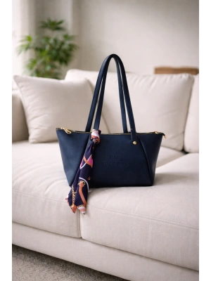 Lacivert Renk Lakos Fularlı Çanta CB72911
