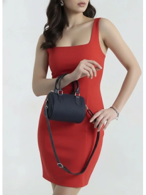 Lacivert Renk MİNİ Silindir Çapraz Çanta CB89111