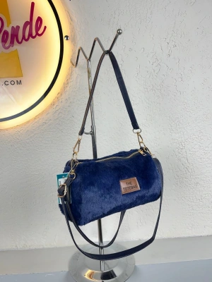 Lacivert Renk TOTE PELUŞ Çanta CB90223