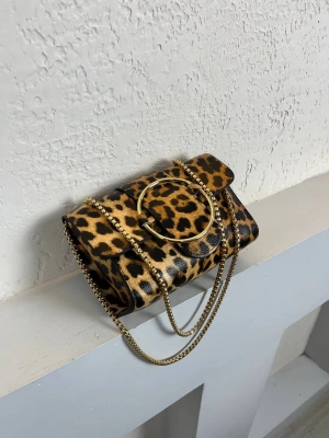 Leopar Zincir Detay Çanta CB7638