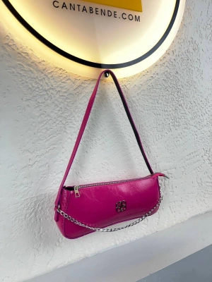 Pembe Renk Önü Zincirli Çanta CB8911
