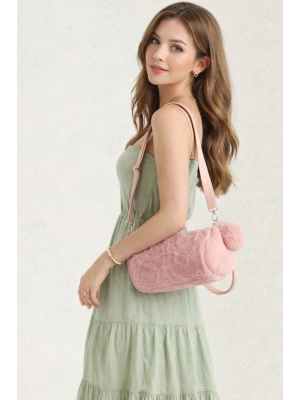 Pudra Renk PONPON PELUŞLU Çanta CB82191