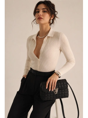 Siyah 2 Bölmeli Kapitone Çapraz Çanta CB68141
