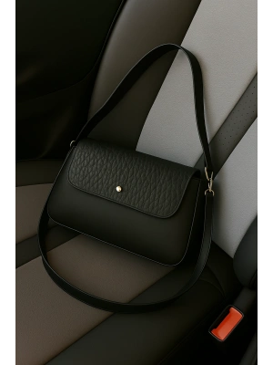 Siyah Deri Kalıp Kalite Çanta CB01413