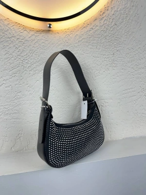 Siyah Kalite Taşlı Baget Çanta CB0144