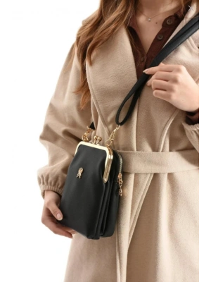 Siyah Renk 3 Bölme HB Çanta CB9023