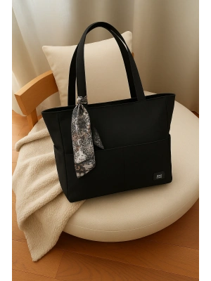 Siyah Renk BÜYÜK BOY FULARI KOL Çanta CB2111