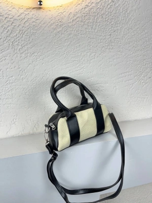 Siyah Renk Çizgili Çanta CB8262
