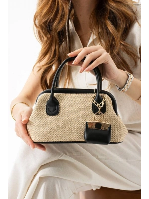 Siyah Renk HASIR KALİTE BRLN Çanta CB92211