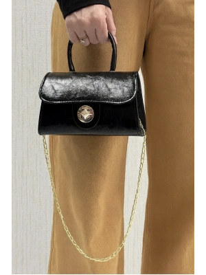 Siyah Renk Kalıp Zincirli Çanta CB091487