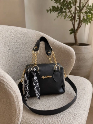 Siyah Renk Mini Boy Fularlı StyleBag Çanta CB75169
