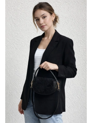 Siyah Renk Peluş Çanta CB90913