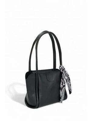 Siyah Renk Yeni Fularlı Kol Çanta CB1444