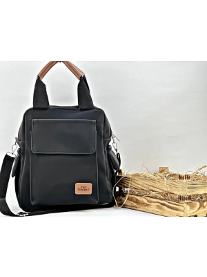 Siyah Tabalı Hem Sırt Hem Çapraz Çanta CB9724