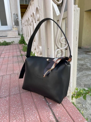Siyah TOTE Fularlı Kalite Çanta CB09131
