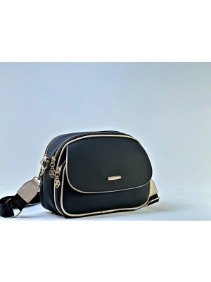 Siyah Vizonlu Renk 3 Bölme BRLN Çanta CB22673