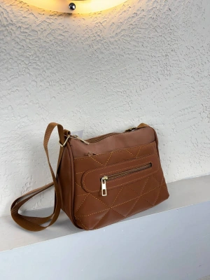 Taba Renk 3 Bölme Çapraz Çanta CB2578