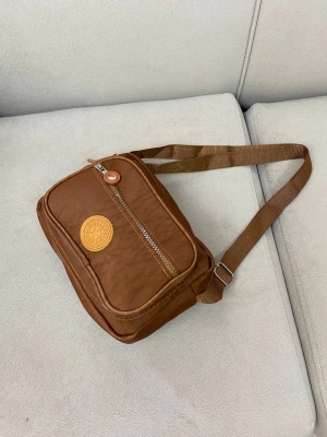 Taba Renk 3 Bölmeli Krinkıl Çapraz Çanta CB5279