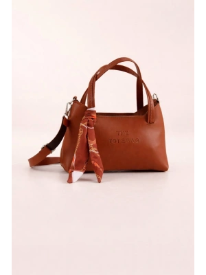 Taba Renk Fular Detaylı Deri Çanta CB78133