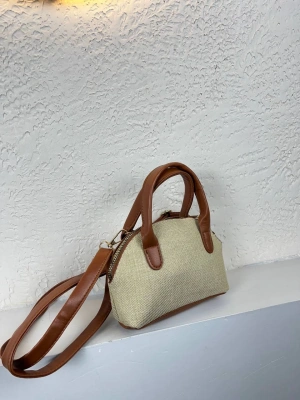 Taba Renk KAMPANYA MİNİ HASIR Çanta CB8144