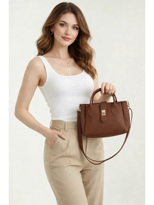 Taba Renk LAKOS Deri Çapraz Çanta CB72382