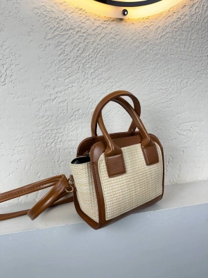 Taba Renk Önü Hasır Kalite Çanta CB8272