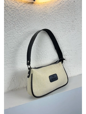 Vizon Kenarları Siyah Baget Çanta CB0987
