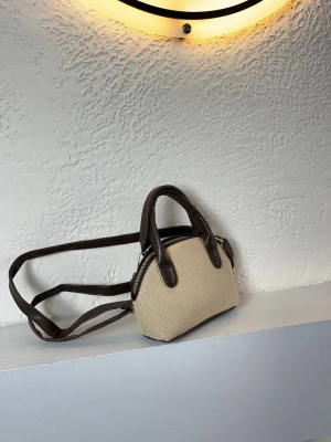 Vizon Renk Kahve Sap Hasır Çanta CB8711