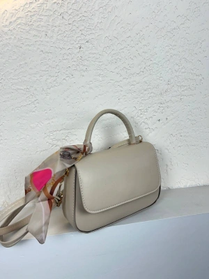 Vizon Renk Kalıp FULARLI Çanta CB0241