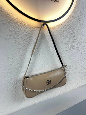 Koyu Vizon Renk Önü Zincirli Çanta CB8911