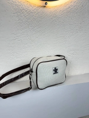 Vizon Renk Siyah Kenar Hasır Çanta CB2021