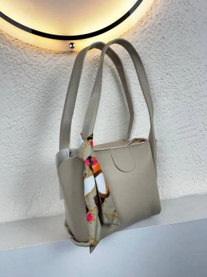 Vizon Renk Yeni Fularlı Kol Çanta CB1444