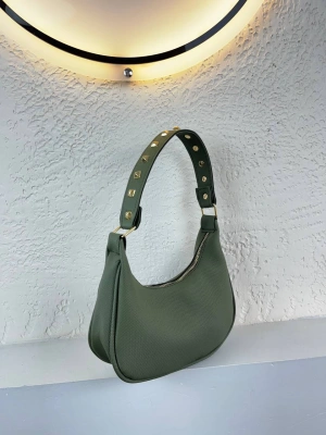 Yeşil Renk Lakos Deri Baget Çanta CB7171