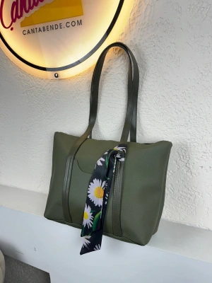 Yeşil Renk LAKOS FULARLI Çanta CB2211