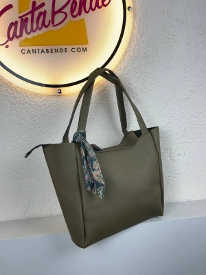 Yeşil Renk YENİ BÜYÜK BOY FULARLI Çanta CB90121