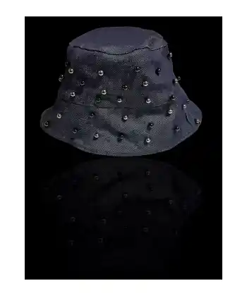 Siyah İnci Detay Balıkçı Fötr Detay Şapka