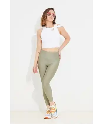 Yüksek Bel Esnek Spor Tayt