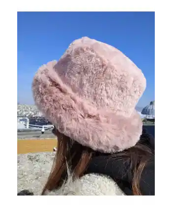 Pembe Renk Peluş Şapka