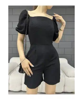 Kare Yaka Karpuz Kol Aerobin Mini Tulum