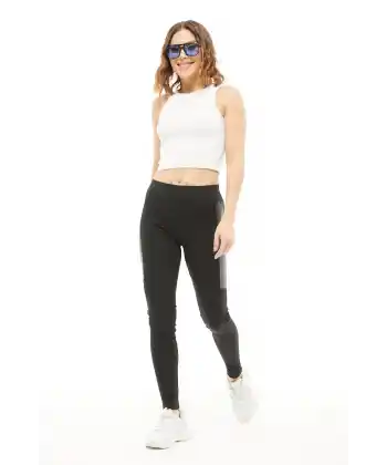 Şardonlu Deri Detay Tayt