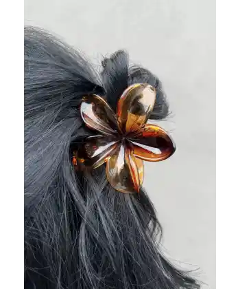 Mandal Toka, Kahverengi Leopar Desenli Çiçek Figürlü Lotus