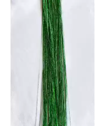 Neon Yeşil Simli Yan Çıt Çıt Postiş 50 Cm