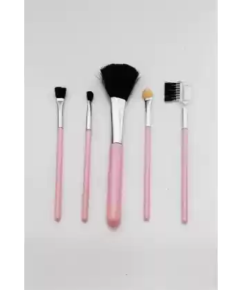 Pembe Renkli Makyaj Fırça Seti